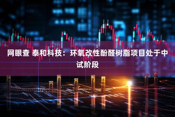 网眼查 泰和科技：环氧改性酚醛树脂项目处于中试阶段